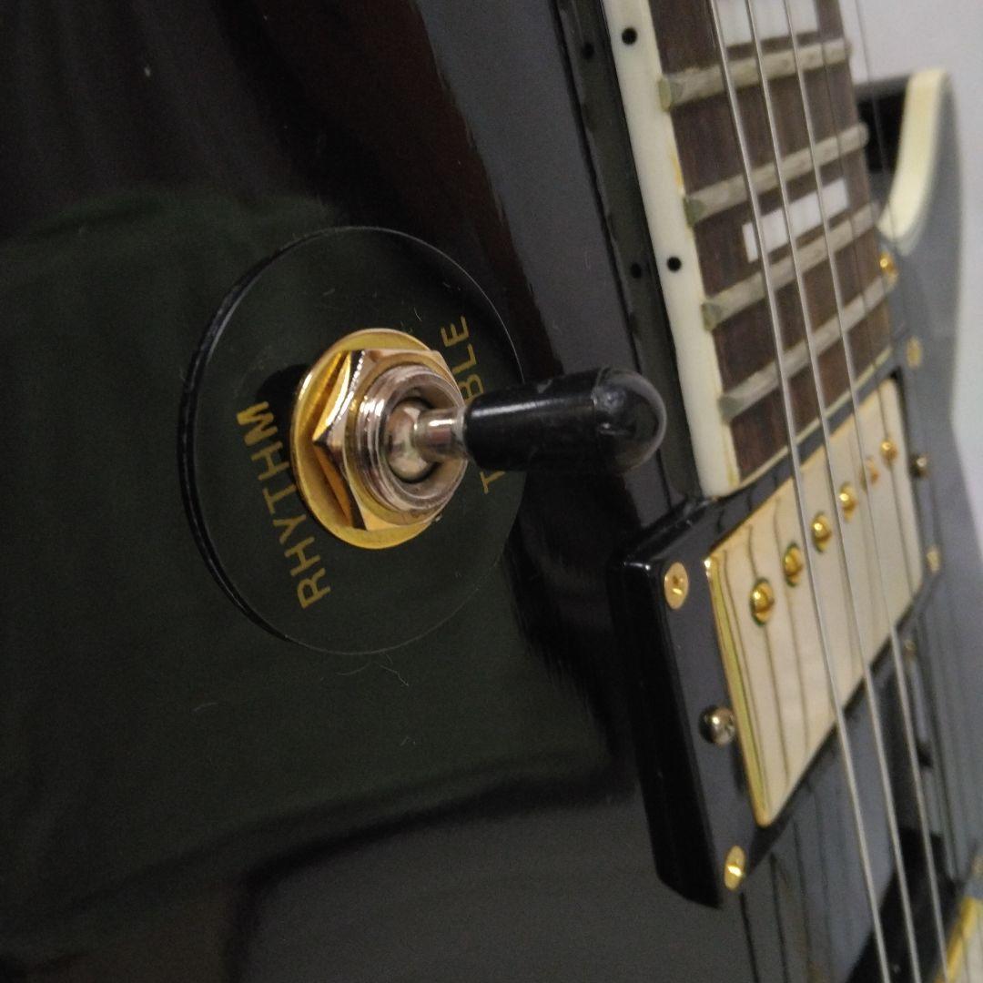 レスポール カスタムモデル 黒 メイソン/ソフトケース ベルト シールド付き