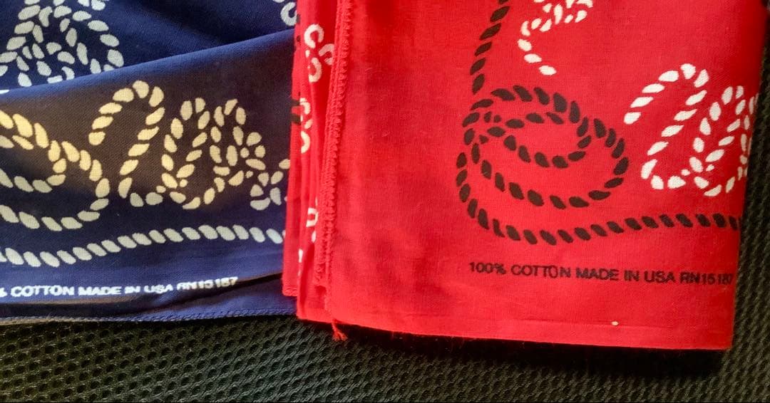 p.c .s .K mページ☆ネイビー・レッドバンダナ10枚セット