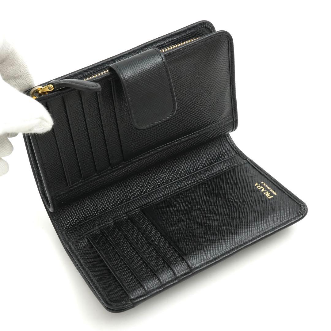 ✨未使用に近い✨ PRADA ミニ財布 サフィアーノ アイコン ベルト L字