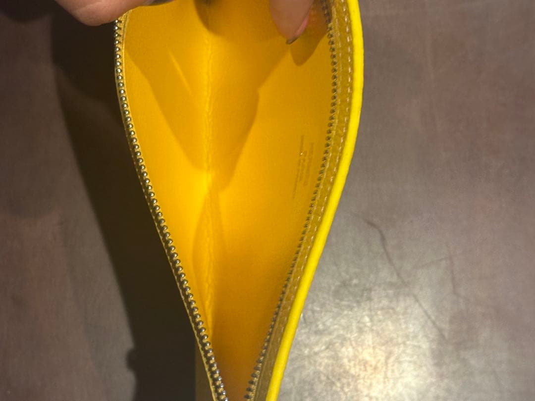 【ほぼ未使用エルメス】イエロー レザー ケース