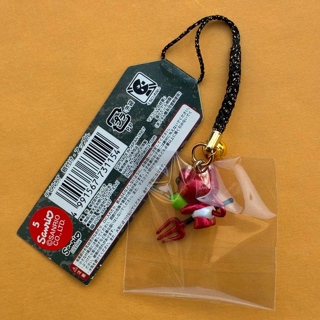 ★超激レア★ハローキティ デビルキティ 赤 5個セット ストラップ 根付 小悪魔