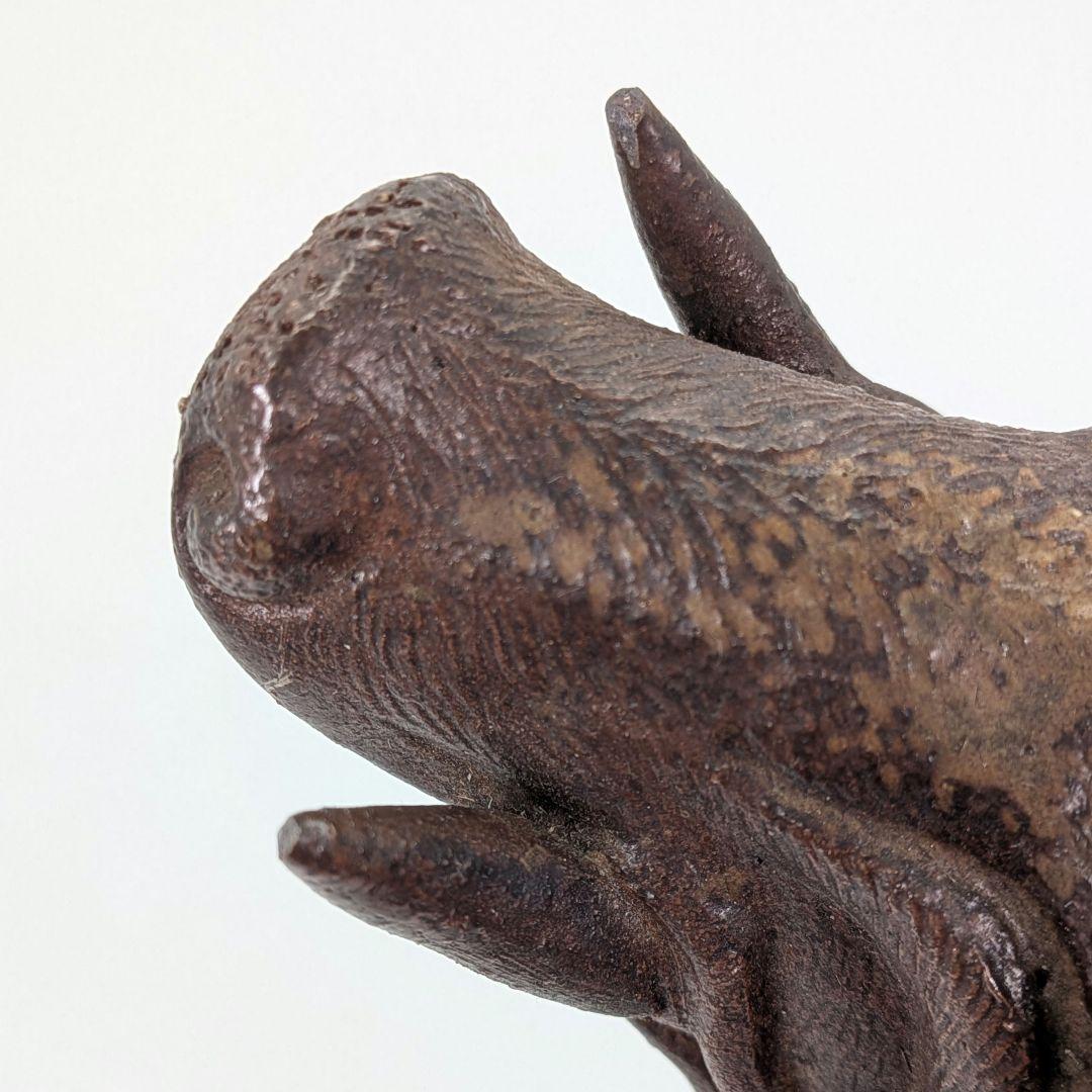 木村春芳 備前焼 亥置物 合箱 伏香炉 香爐 干支置物 亥年 猪 イノシシ 在