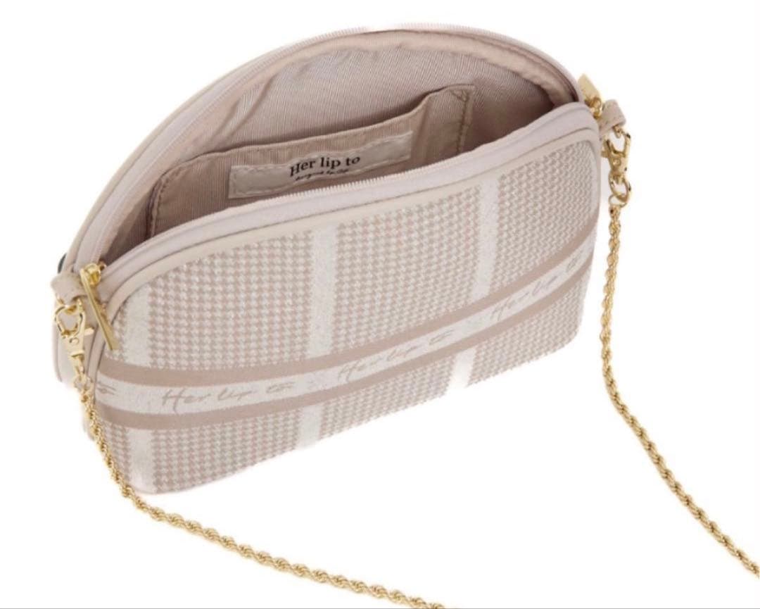 バッグ herlipto Jacquard Chain Pochette