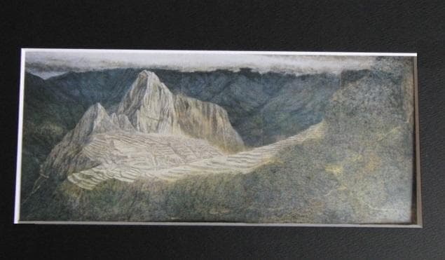 松本哲男、【マチュ・ピチュ（インカ道）】、希少な額装用画集より