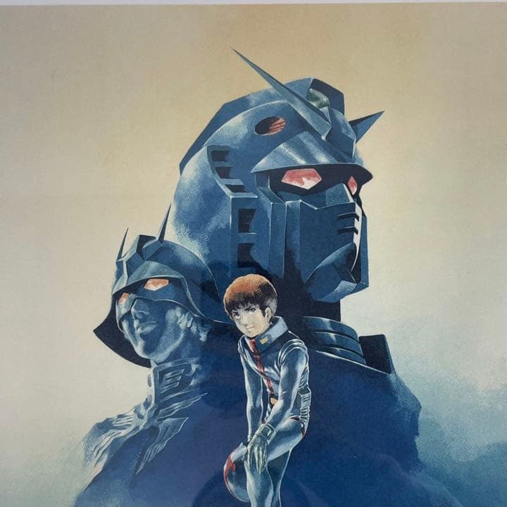 ★1017 安彦良和 直筆サイン入 リトグラフ「機動戦士ガンダム」  複製原画