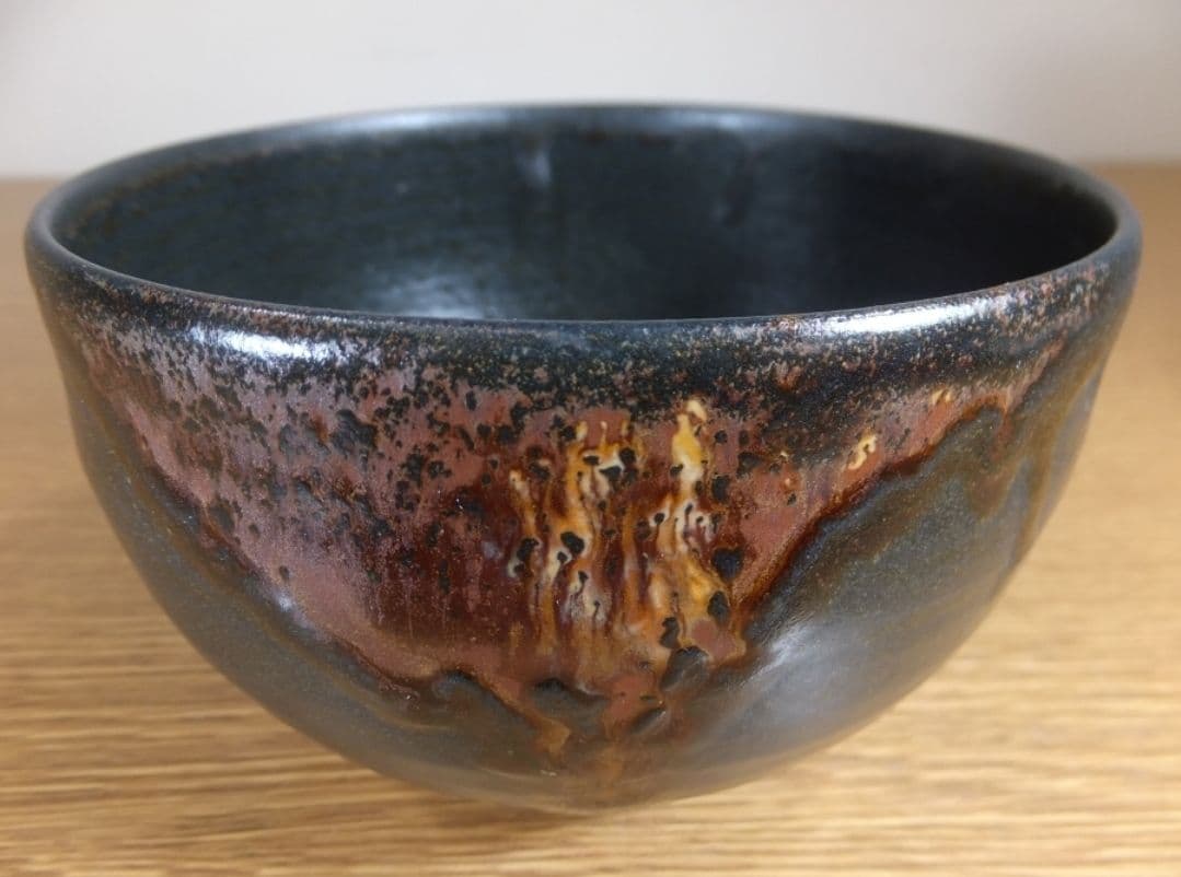 真作保証 13代 高取八仙 自作 高取春慶茶碗 高取焼 コレクター放出品