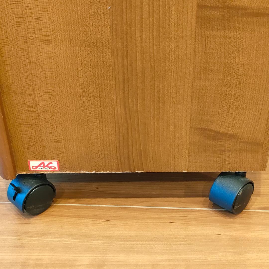 曙工芸 キャビネット パイン材 キャスター コンセント付き