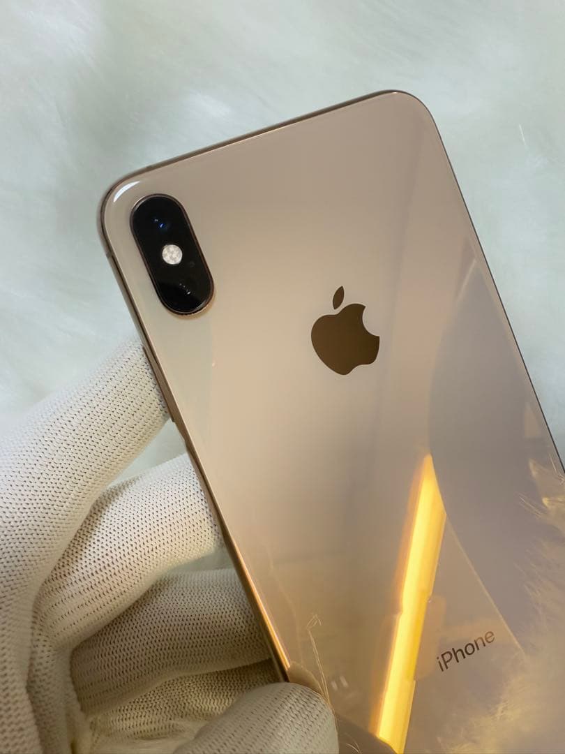 iPhone XS Max 256GB ゴールドSIMフリー バッテリー100％ - メルカリ