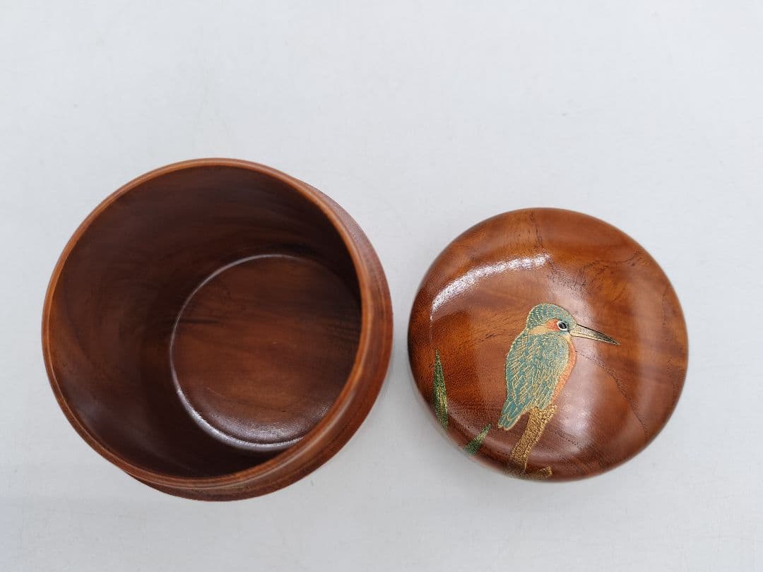 c666 寸胴茶器 﨔 翡翠蒔絵 中村宗悦 木箱 茶道具 古物