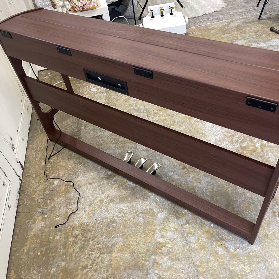 電子ピアノ88鍵盤 給電式 蓋スライド マホガニー Amazon | Carina 電子