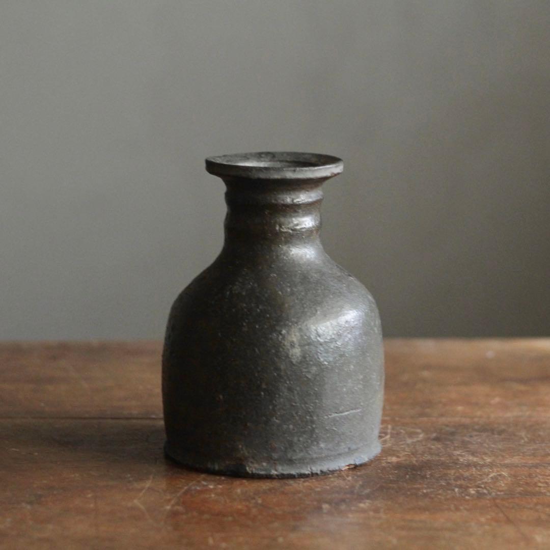 能野焼 薩摩苗代川焼 仏花器 古美術 古道具 アンティーク 花入 徳利