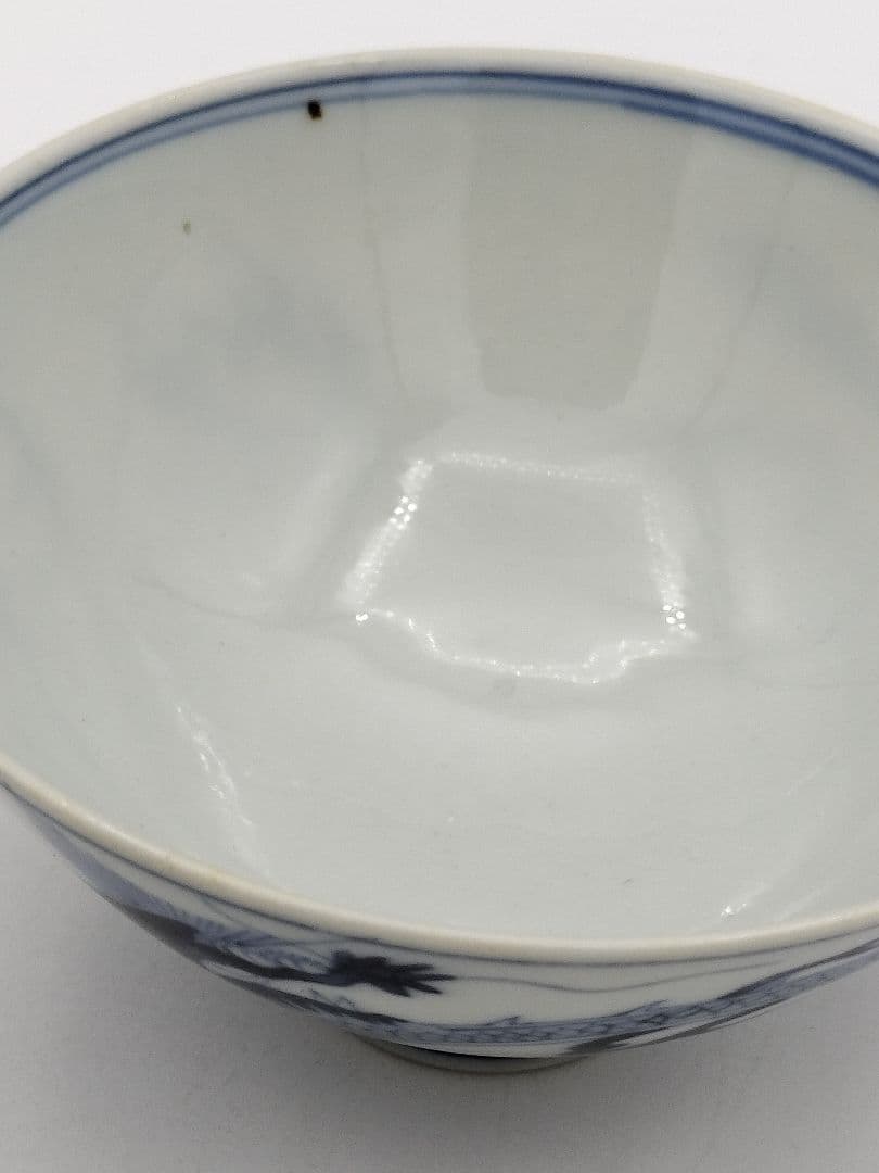 a981 蓋付碗 5客組 染付 龍の絵 爪5本 宝珠