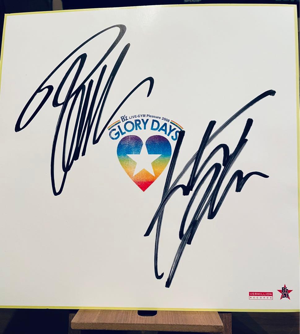 期間限定 B'z Pleasure2008 GLORY DAYS サイン色紙