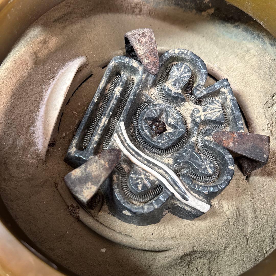 在銘】紫砂 提梁壺｜獅子面環装・古作風合｜一点物 幅約12・高さ約17