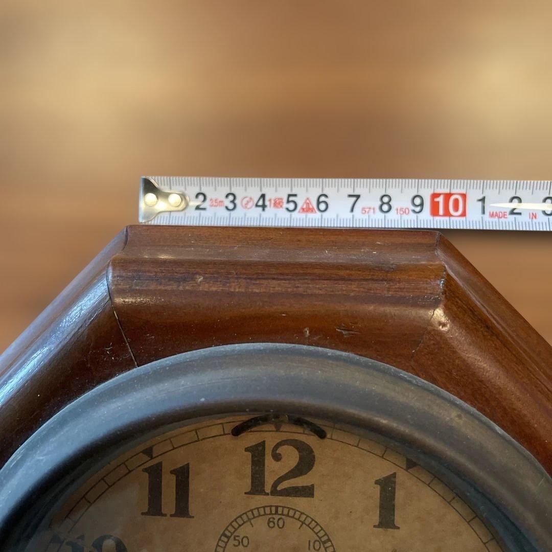 アンティーク古時計 八角形 木製掛時計