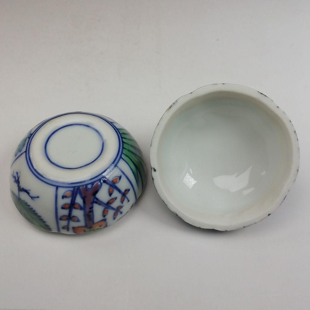 T839 香合 『干支 色絵 戌』『平安 高野昭阿弥 造』 共箱 茶道具