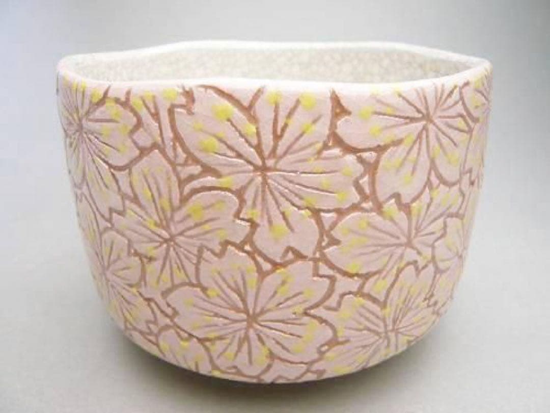 桜小紋　楽茶碗　和楽