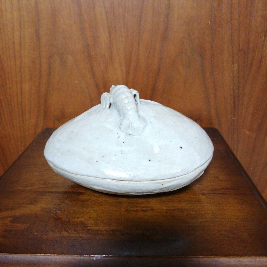 瀬戸焼 加藤作助 粉引海老摘蛤形食籠 18cm 大正〜昭和初期 - メルカリ