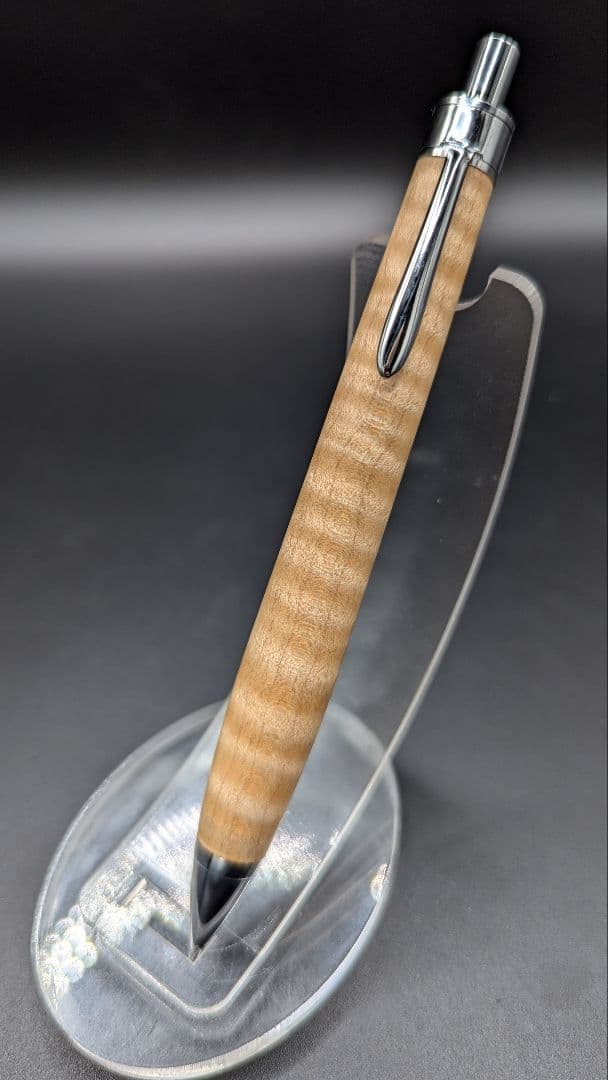 302ペン工房翌檜 極上 楓 縮杢 木軸シャーペン 木軸ボールペン