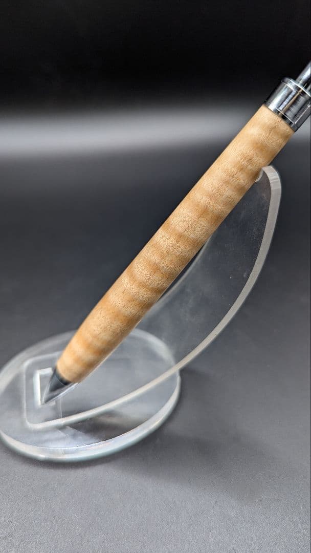 302ペン工房翌檜 極上 楓 縮杢 木軸シャーペン 木軸ボールペン