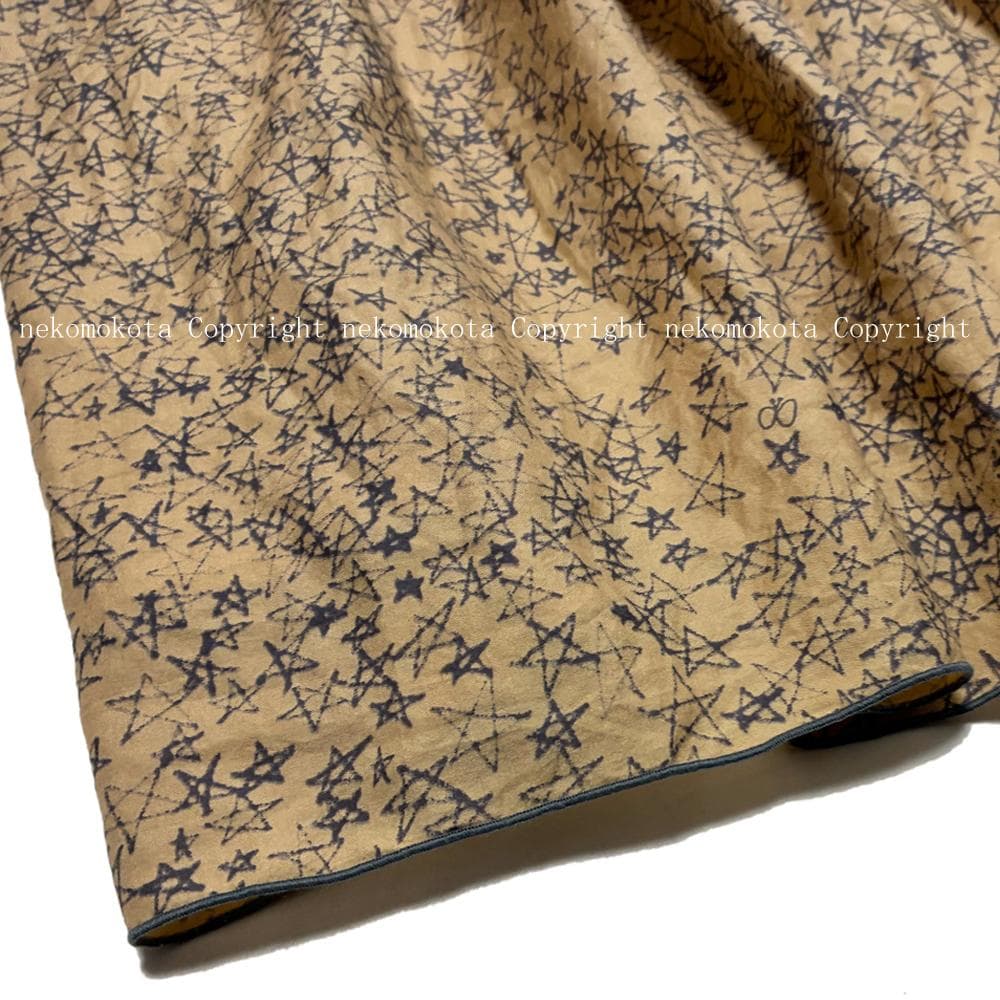 ミナペルホネン galileo フレア ギャザー スカート 36 イエロー 総柄