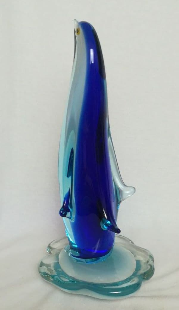 マルティグラス 大きな ペンギン 置物 硝子 専用箱付き