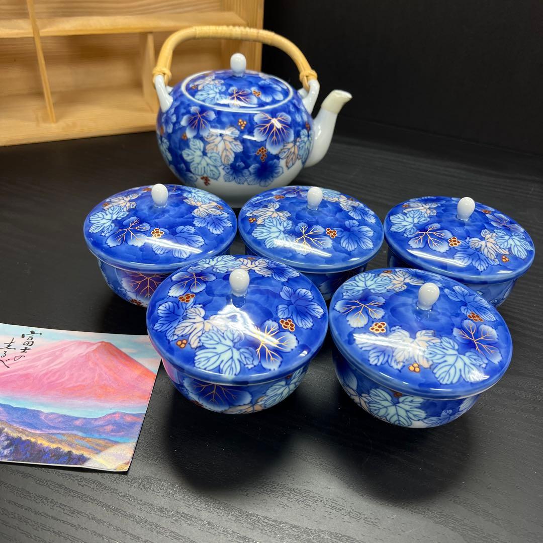 楽天市場】宮内庁御用達 深川製磁 茶器揃 急須 蓋付湯呑 5客セット