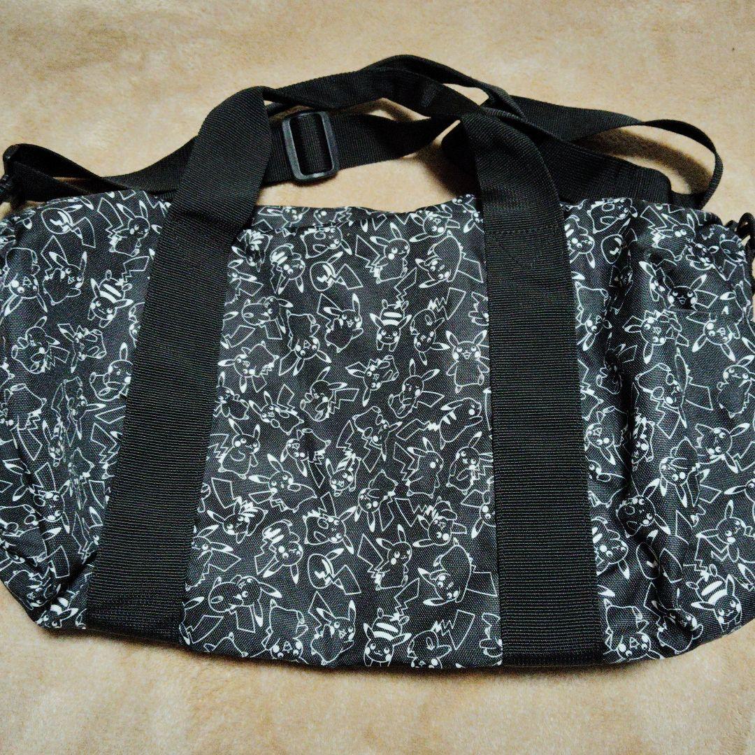 ピカチュウ ポケモン センター outdoor コラボ ボストン バッグ 黒