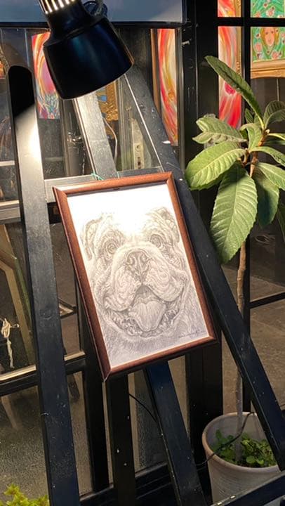 「鉛筆画アート　商品名　ドッグ　　新品未使用