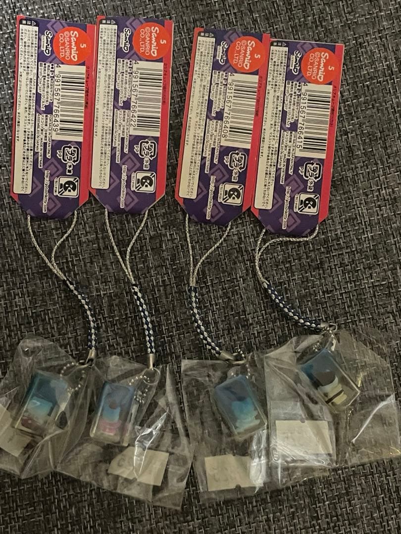 激レア！ハローキティ　はろうきてぃクリアキューブ根付け大相撲バージョン4個セット