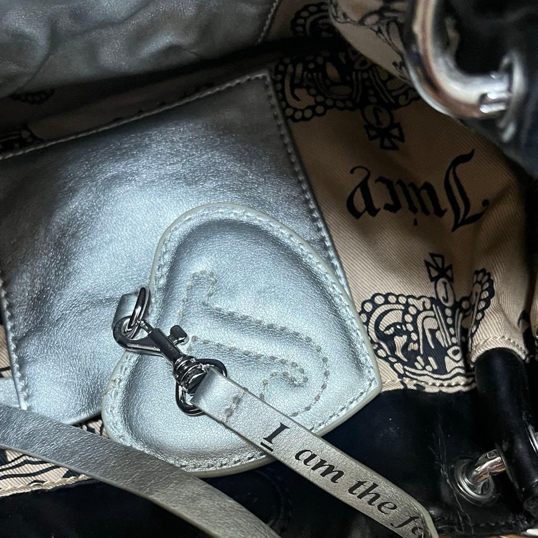 Juicy Couture 黒 ベロアハンドバッグ　y2k グランジ平成ギャル