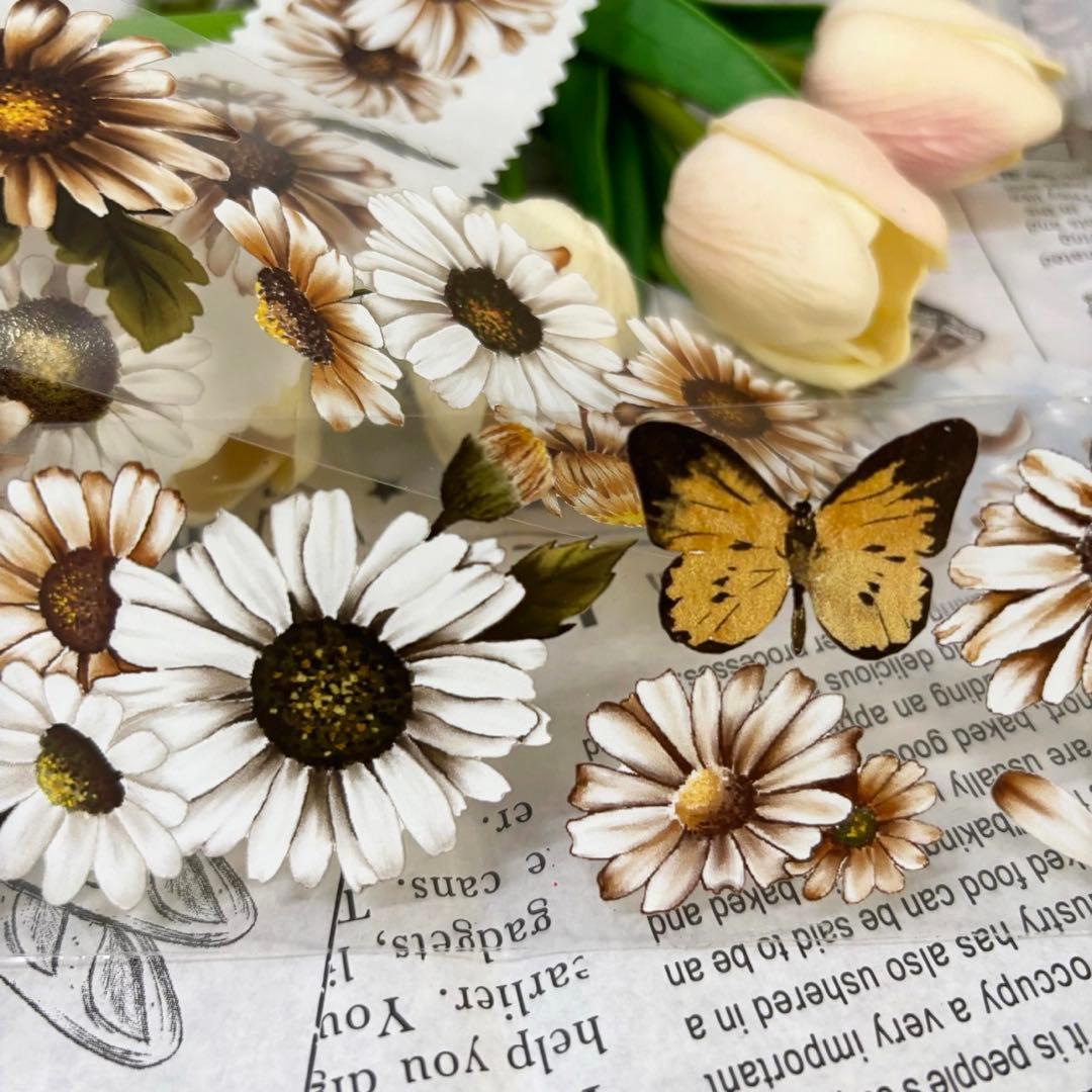 ⭐️SALE⭐️ 繁花文创《暮时菊》海外マスキングテープ　マステ 【2655】