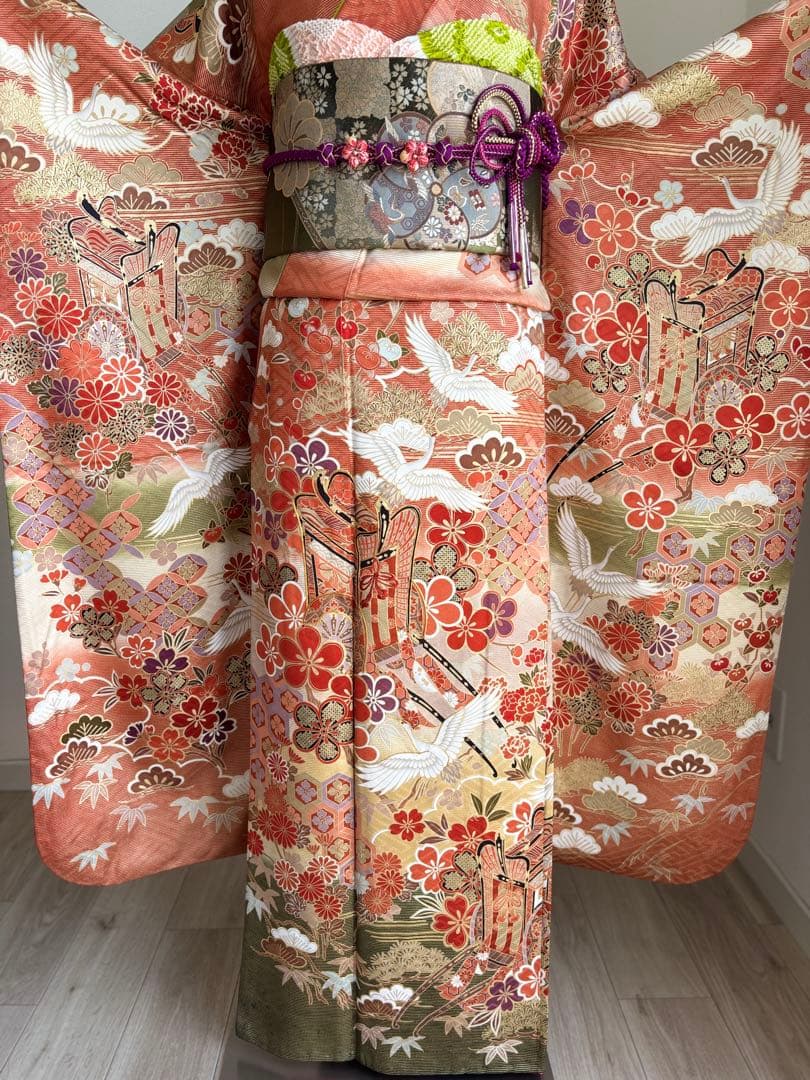 《特別大特価❣️③》振袖フルセット　正絹　成人式