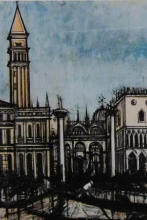 ベルナール・ビュッフェ「VENISE-Le palais des Doges」