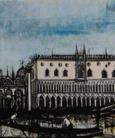 ベルナール・ビュッフェ「VENISE-Le palais des Doges」
