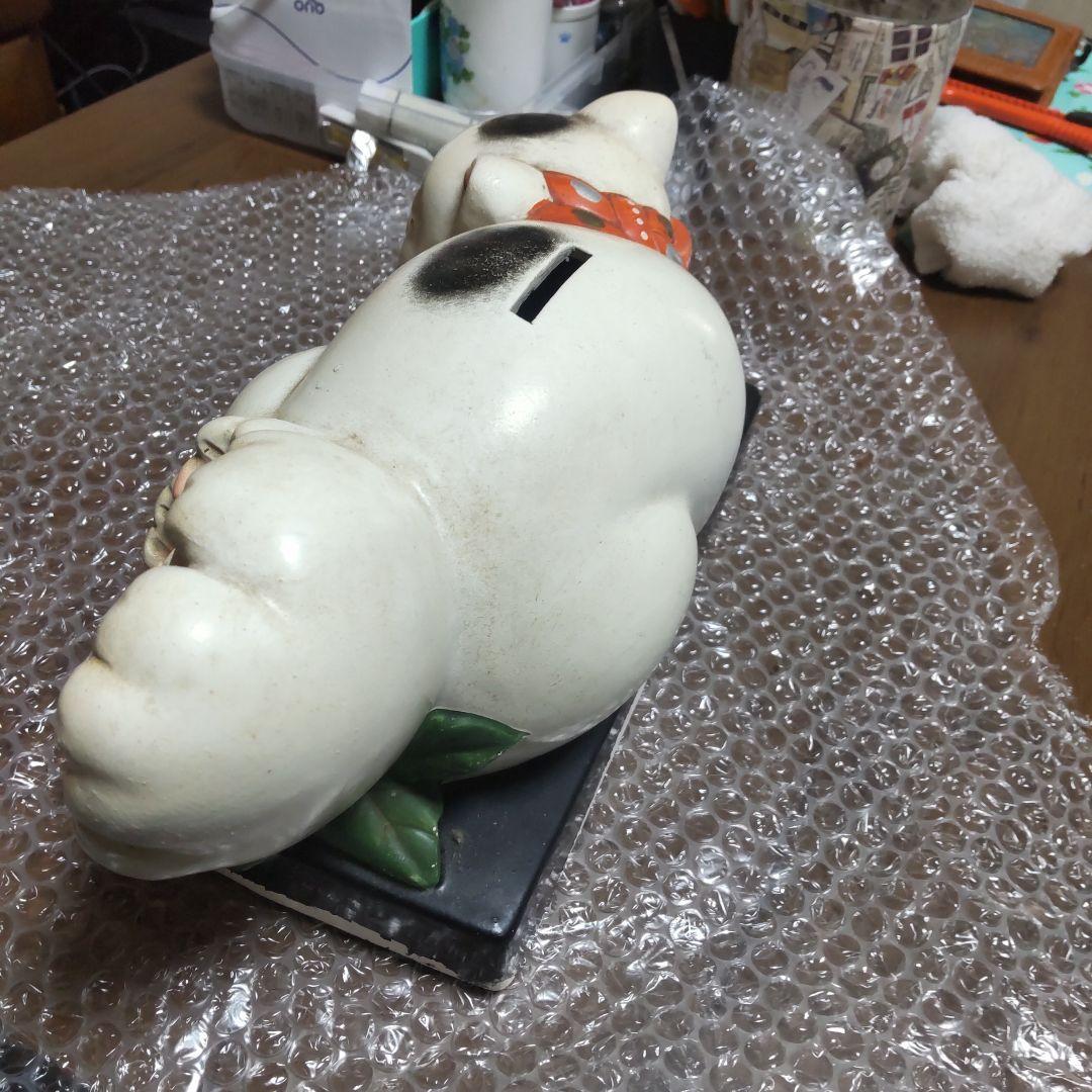 最終値下 眠り猫 左甚五郎 日光山 貯金箱 東照宮 手書き 25.5センチ