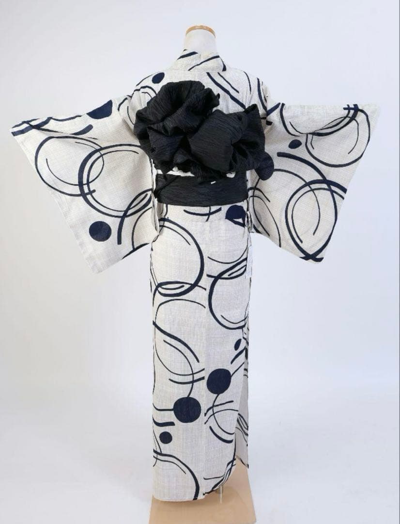 ✨モダン柄　浴衣&帯！帯締めプレゼント即日配送✨