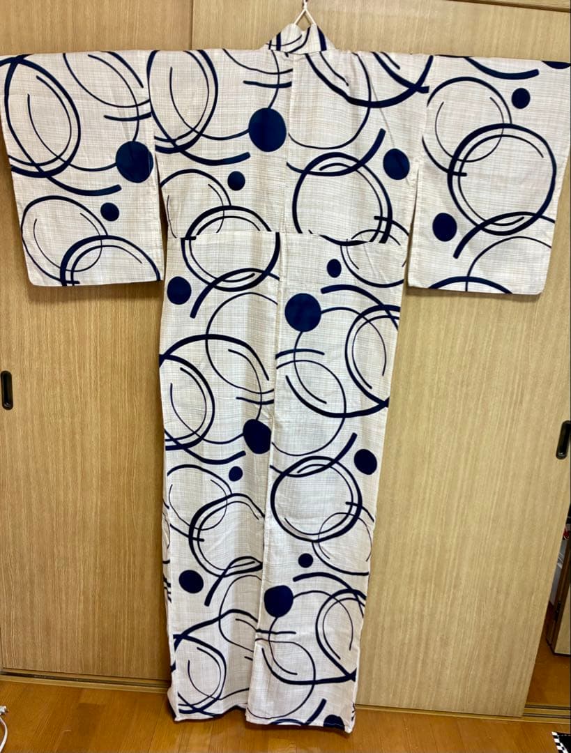 ✨モダン柄　浴衣&帯！帯締めプレゼント即日配送✨
