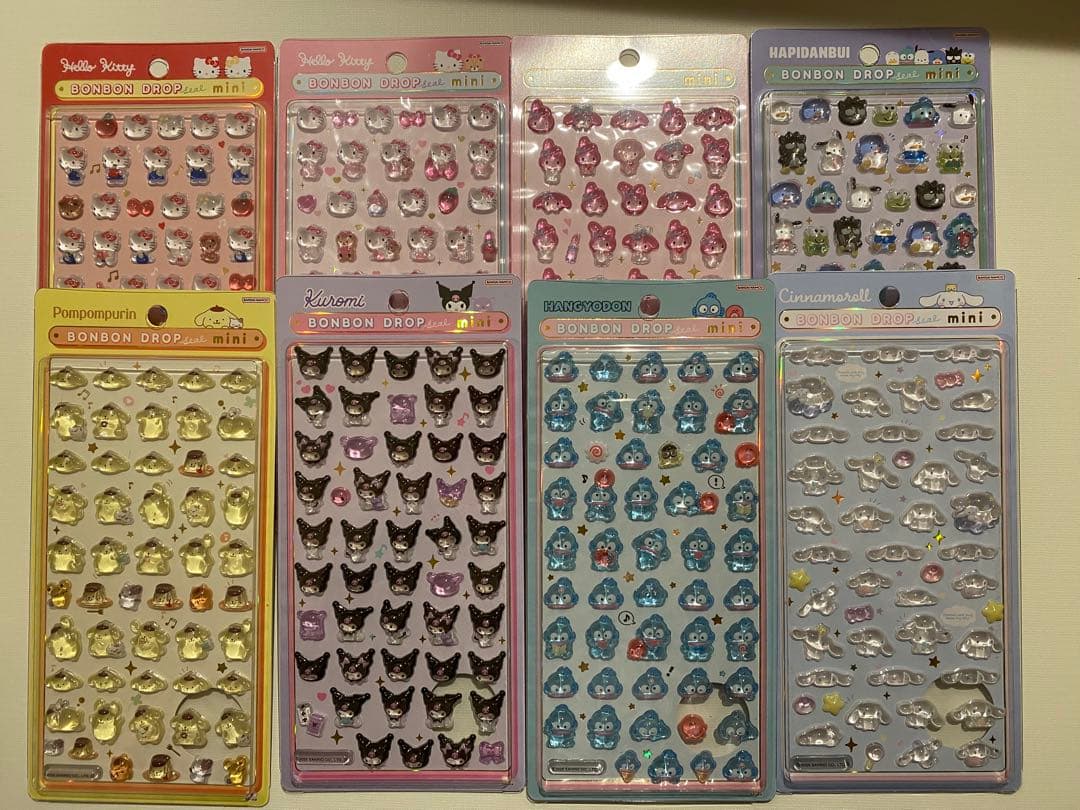 ボンボンドロップシールミニ サンリオ8種 コンプリートセット - メルカリ