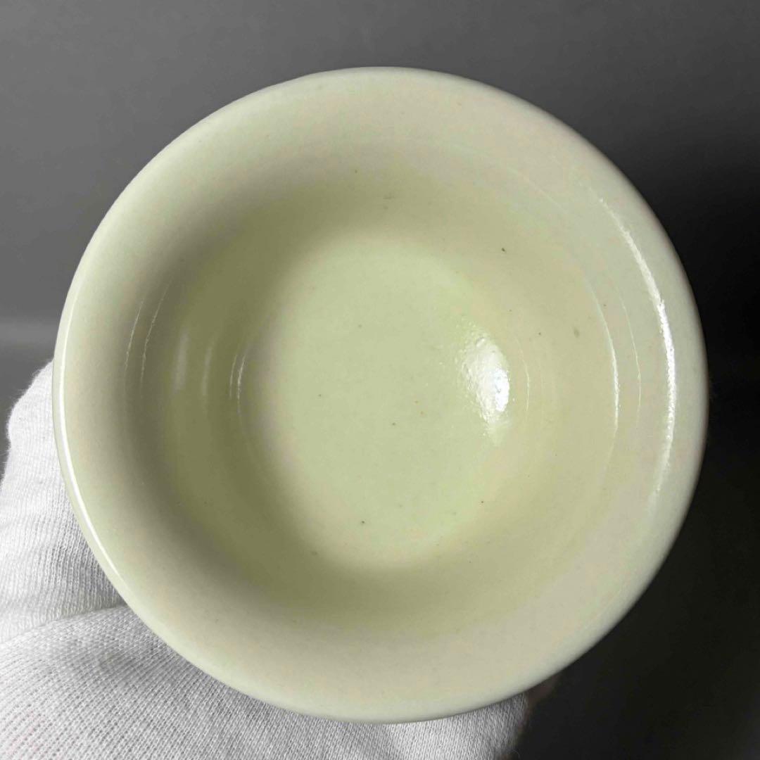 中国 染付人物碗 f2260127 明 古染付笛人物文汲出碗 十