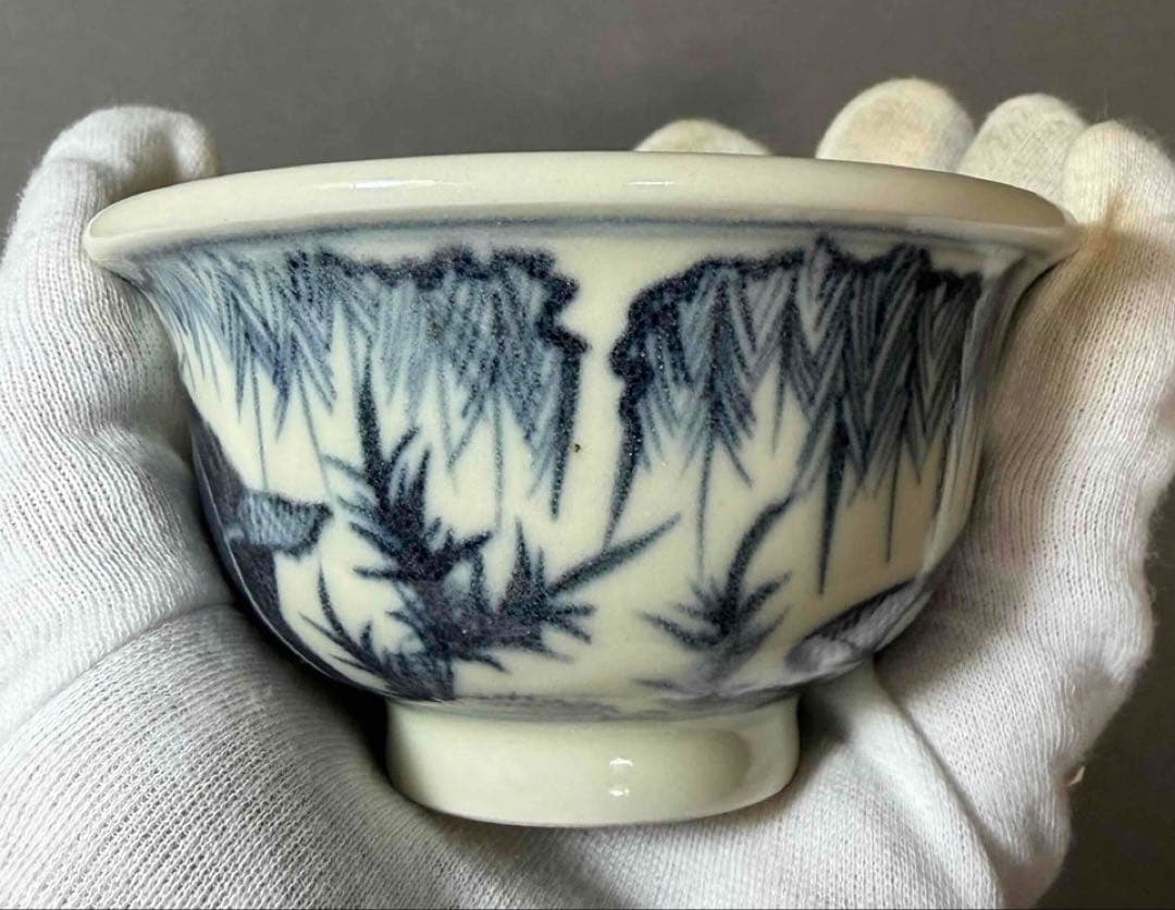 中国 染付人物碗 f2260127 300多年前，中国仅用“一只碗”，就