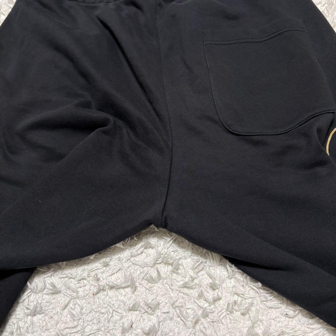 【希少】チャンピオン パーカーセットアップ　デカロゴ　XL 黒金 y2k 00'