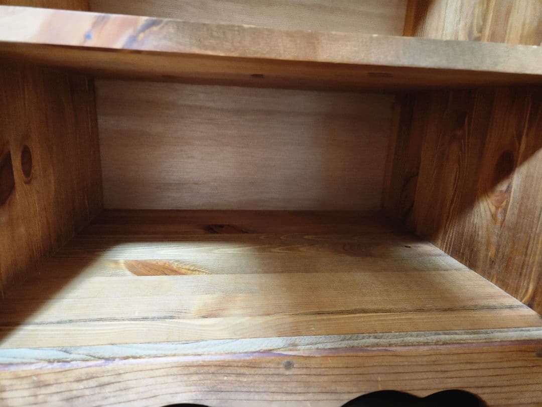 カントリー家具 パイン材 収納ラックパイン材使用手作り