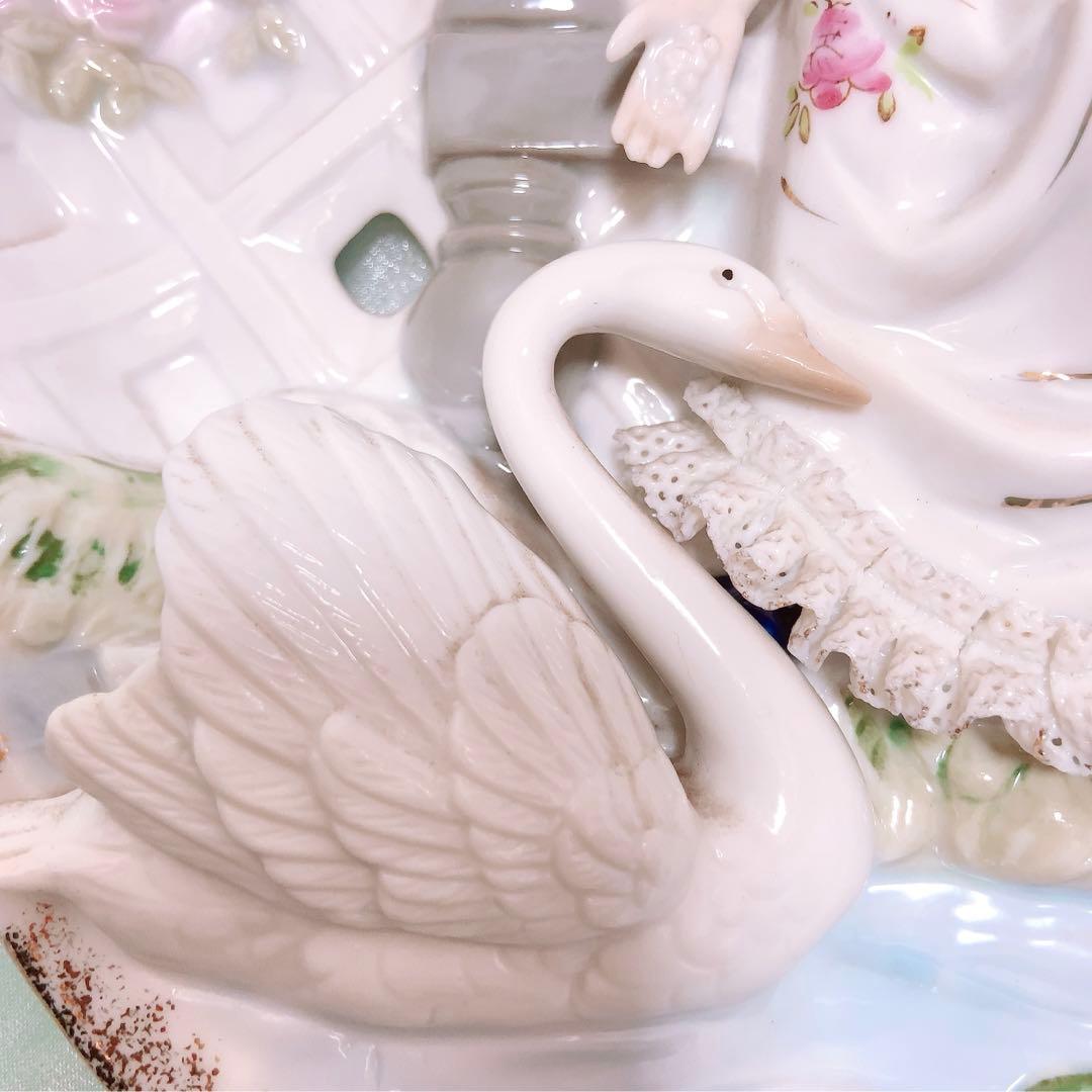 ヴィンテージ 陶器人形飾り皿 置物 ウォールデコ