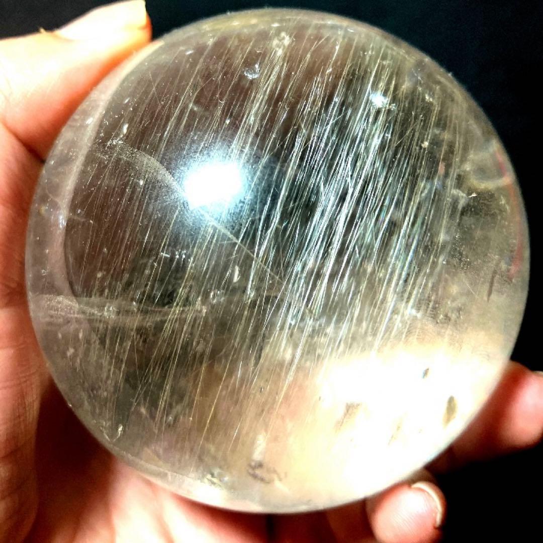 超特大 77mm ゴールドルチルクォーツ 金針水晶 パワーストーン