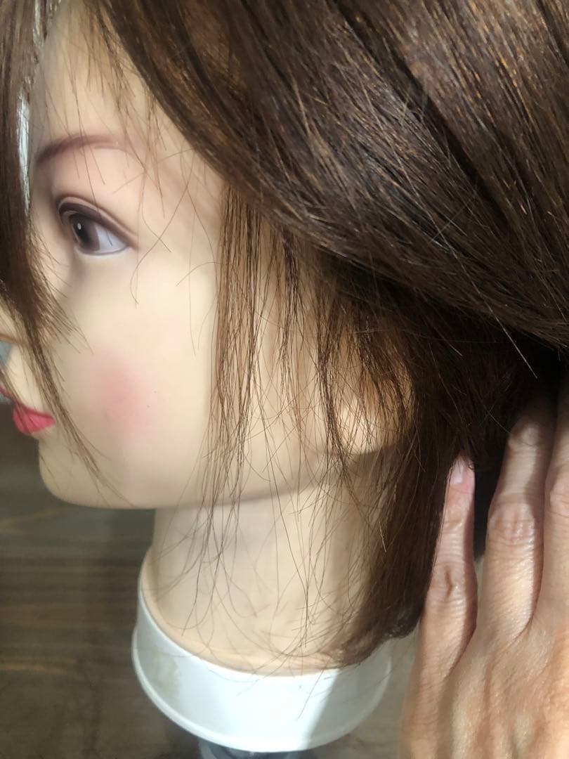 人毛100% ショートボブ　ブラウン前髪あり　未使用