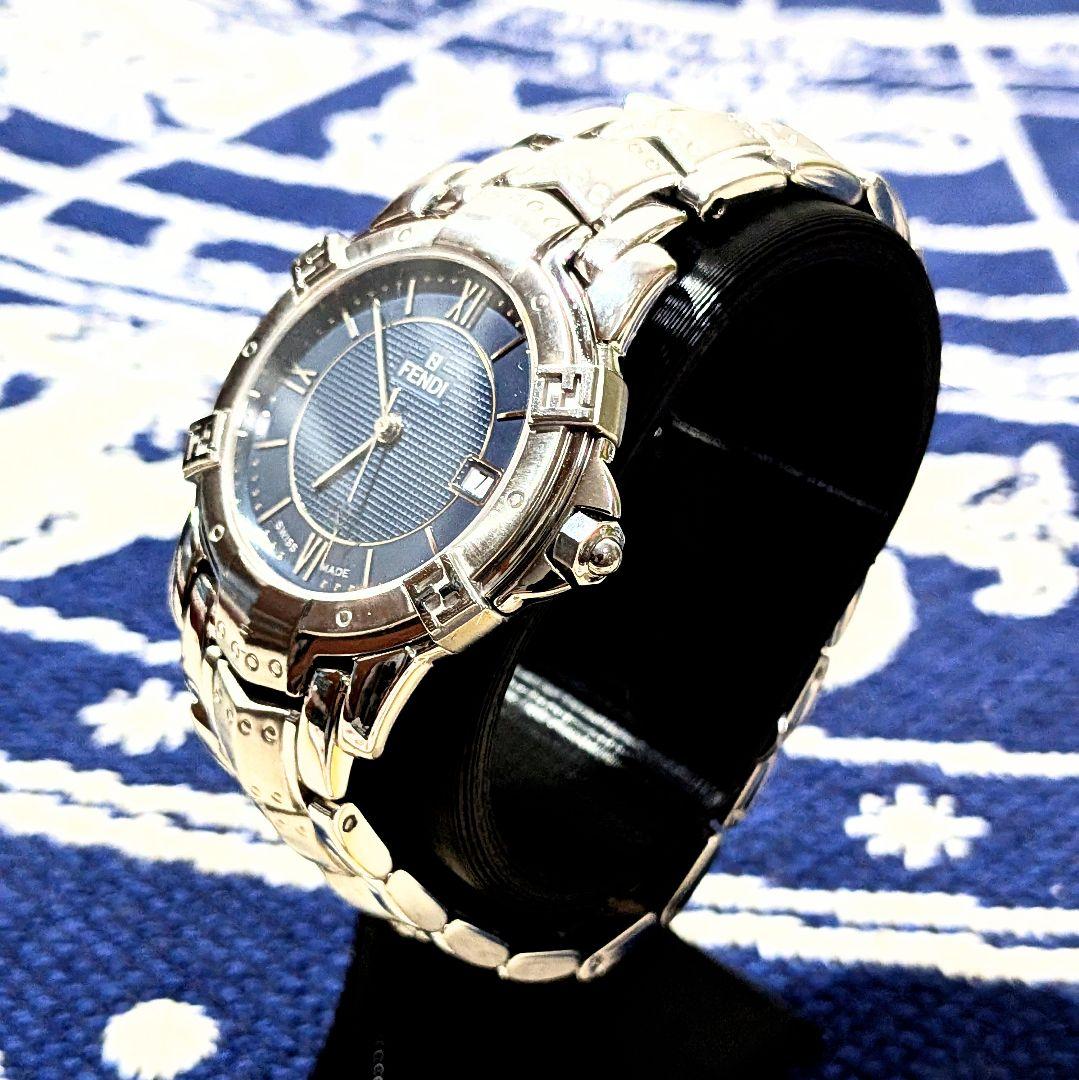 美品 FENDI 3500G　腕時計 スイス製 青文字盤　クォーツ　ZUCCa