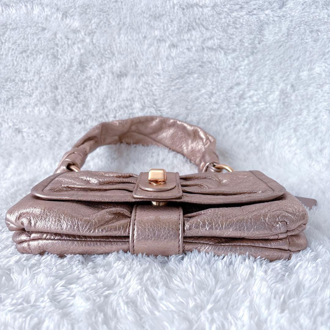 バッグ COACH Shoulder bag Pink Gold Lame Ribbon