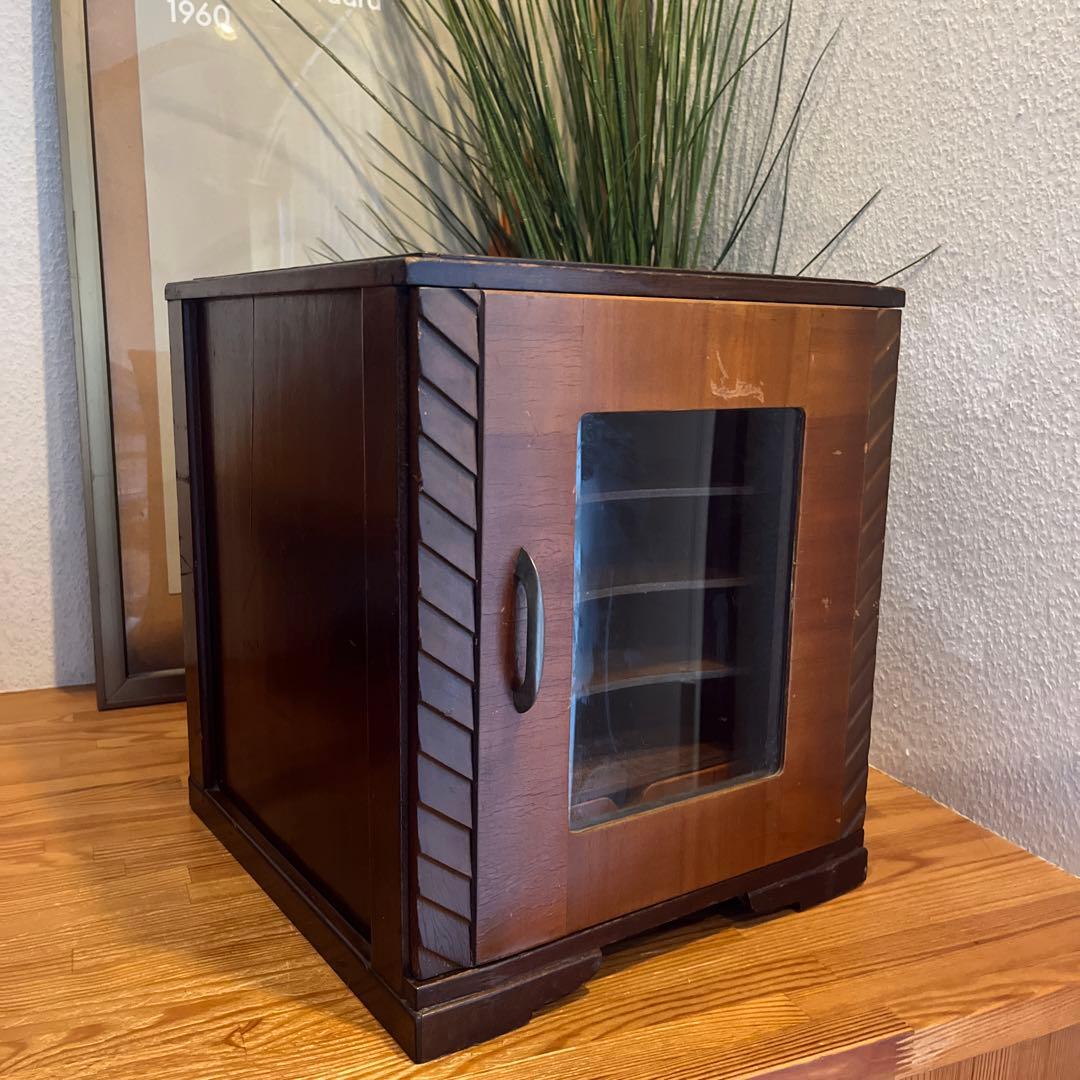 昭和レトロ アンティーク ヴィンテージ 木製レコードケース 書類ケース