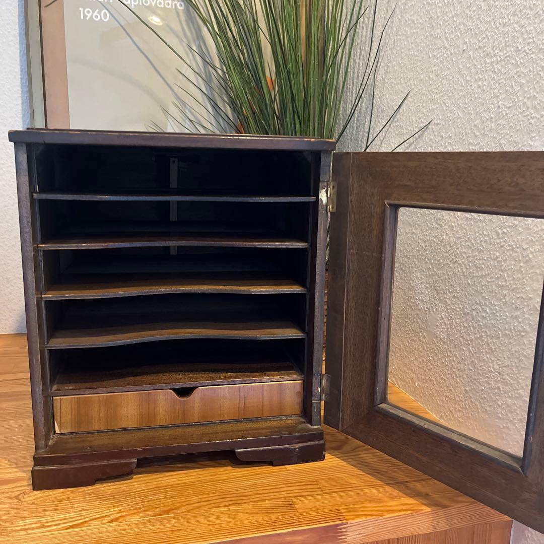 昭和レトロ アンティーク ヴィンテージ 木製レコードケース 書類ケース